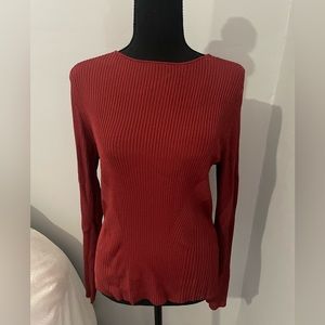 Banana Republic Ines Scoopback Sweater NWT in Red/Burgundy